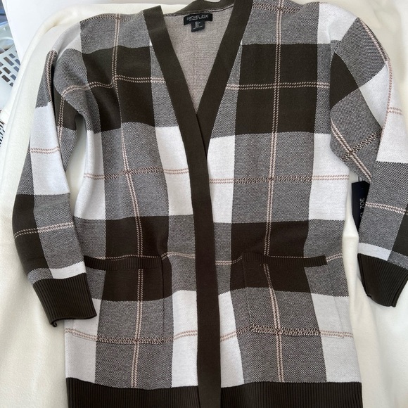 Rachel Zoe Plaid Cardigan 